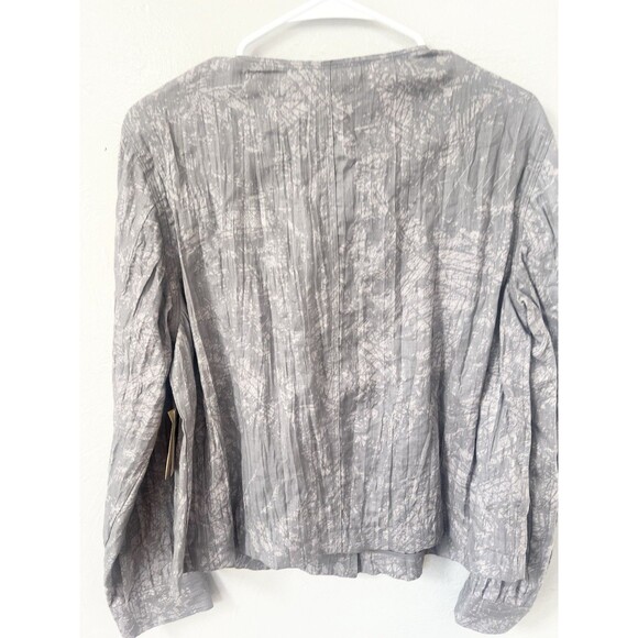 Coldwater Creek Jacket Size Medium Petite 100% Linen Gray Journey New NWT $89 - Picture 8 of 10